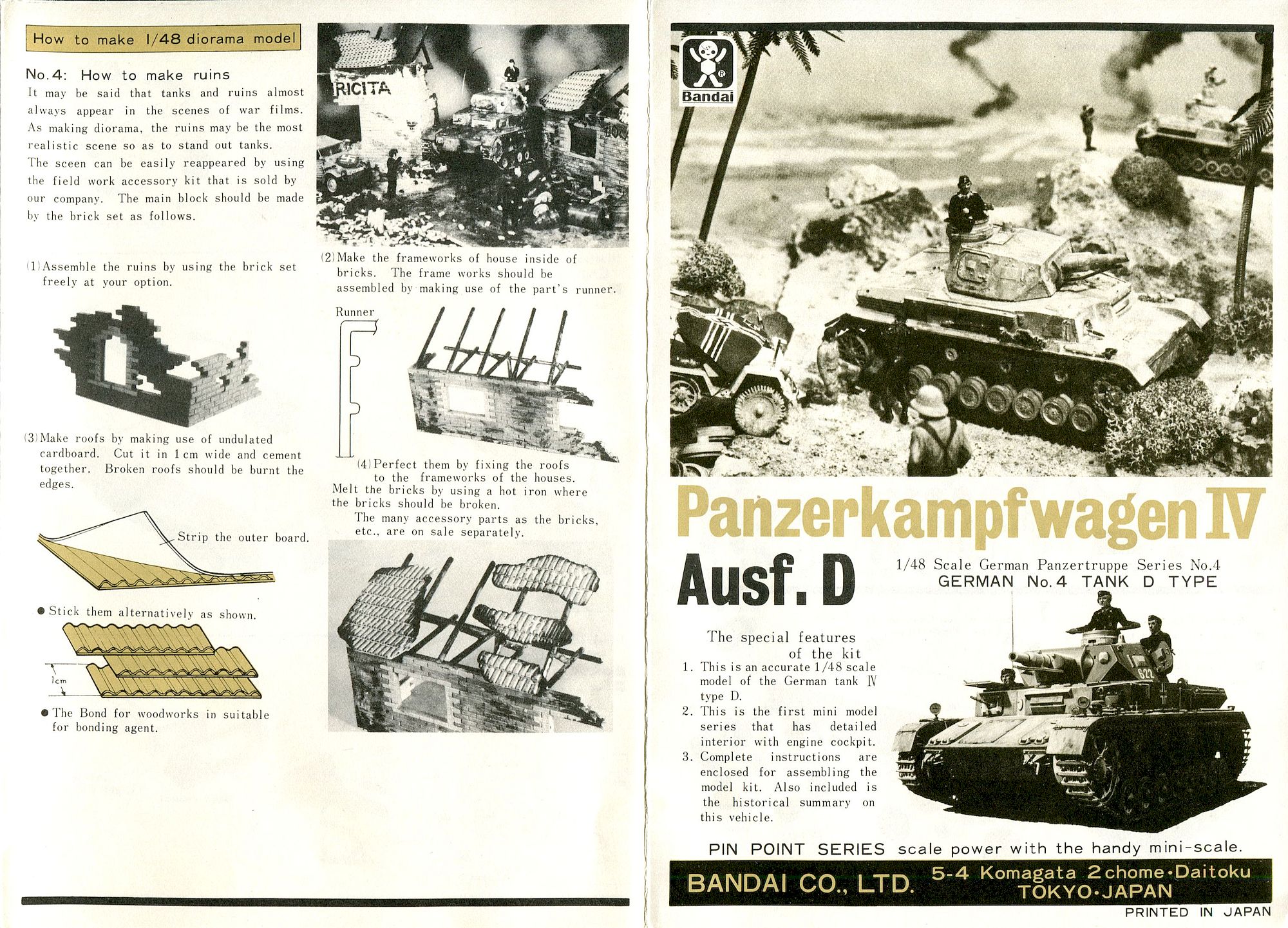 Обзор Panzerkampfwagen IV Ausf. D от комнапии Bandai в масштабе 1/48
