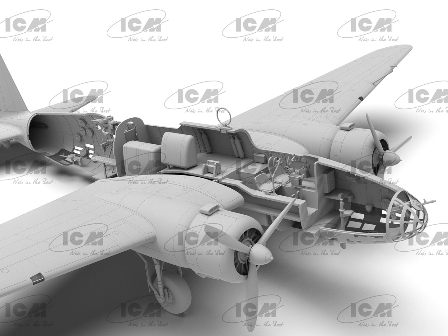 ICM 48195 - Ki-21-Ib 'Sally' Японский тяжелый бомбардировщик