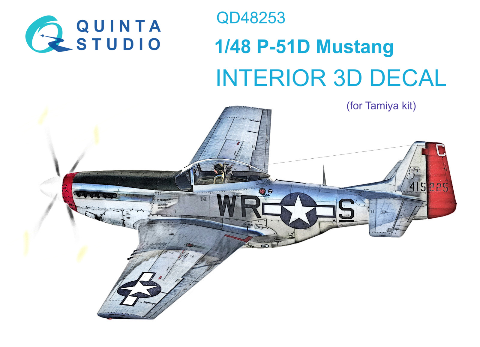 Quinta Studio QD48253 - 3D Декаль интерьера кабины P-51D (Tamiya)