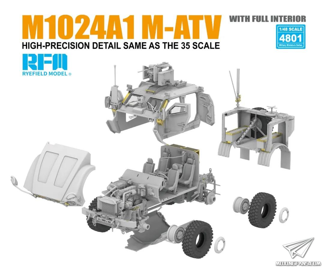 RFM 4801 - M1024A1 M-ATV MRAP ALL TERRAIN VEHICLE 1/48 SCALE
