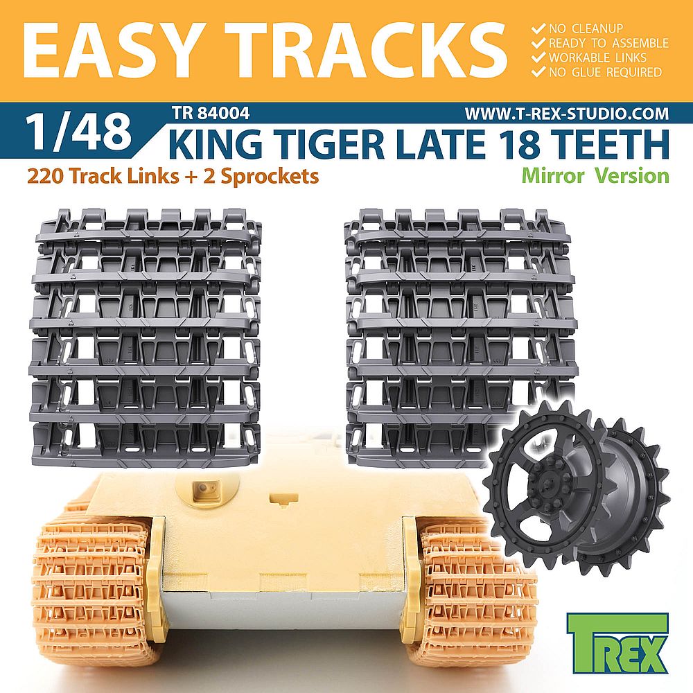 T-Rex Studio 1/48 King Tiger, Jagdtiger and Elehpant tracks