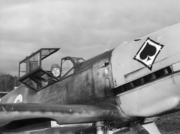 Пилот JG 53 в кабине истребителя Bf.109